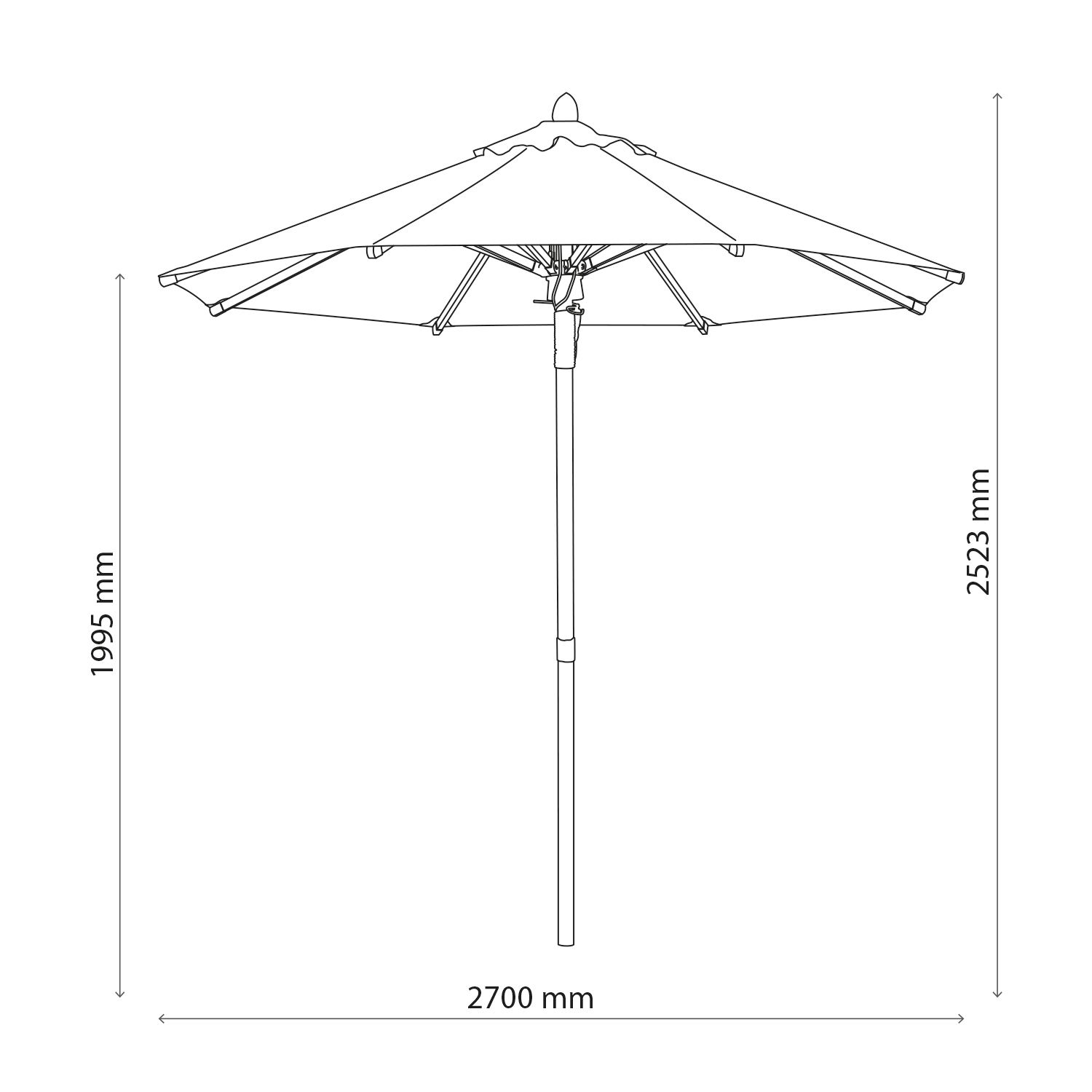 Portable fabric printed event umbrellas
