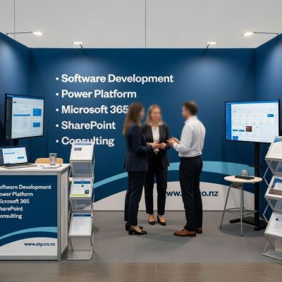 Our banner looked epic at the conference