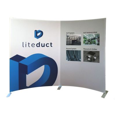 Curved Portable Tubular Display Walls