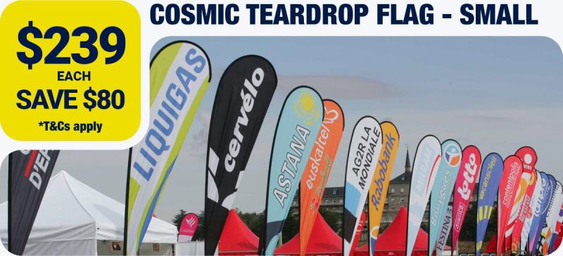 Cosmic Teardrop Flag 2.2m 2 Sided